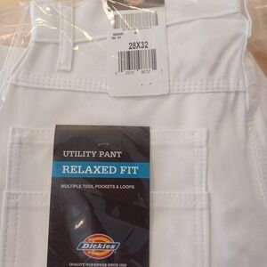 Dickies Sherwin Williams White Relaxed Fit Painters Utility Pants Mens 28x32